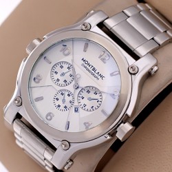 MONTBLANC Chronograph White Dial Silver Watch